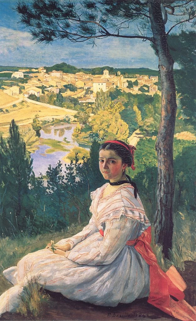 Jean-Frédéric Bazille-51-Veduta del villaggio, 1868 - Museo Fabre, Montpellier